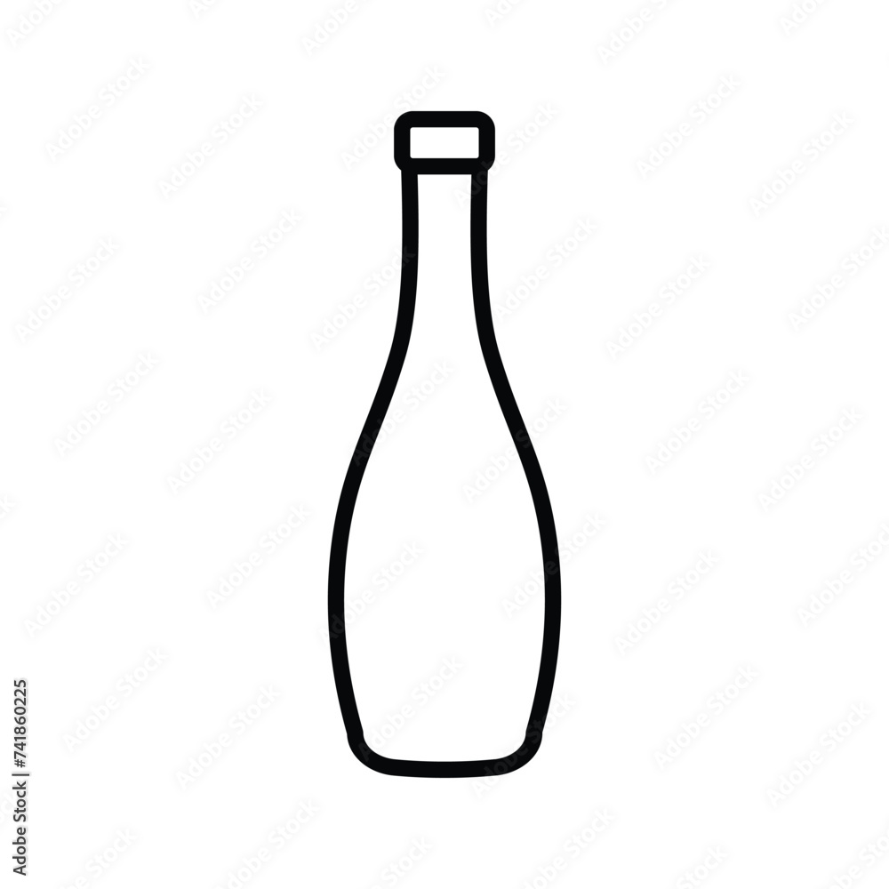 Wine bottle icon isolated on white background. Vector illustration. Wine bottle icon isolated on white background. Vector illustration.
