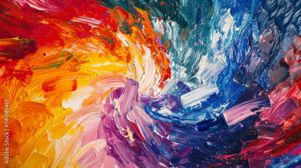 Colorful Turbulence Flag: A Paintbrush Creation
