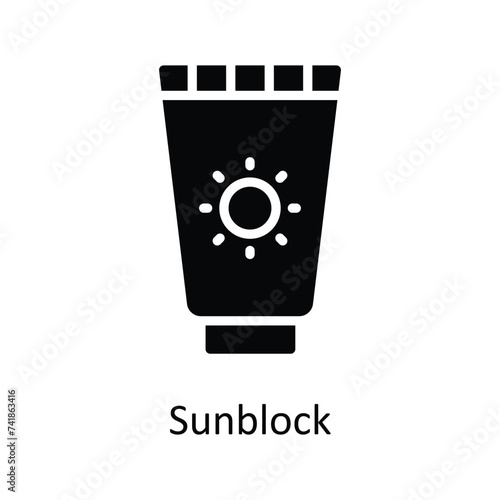 Sunblock vector solid icon style illustration. EPS 10 File stock illustration