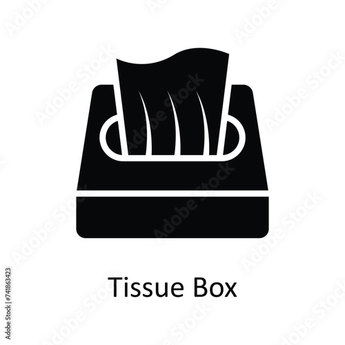 Tissue Box vector solid icon style illustration. EPS 10 File stock illustration