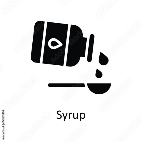 Syrup vector solid icon style illustration. EPS 10 File stock illustration