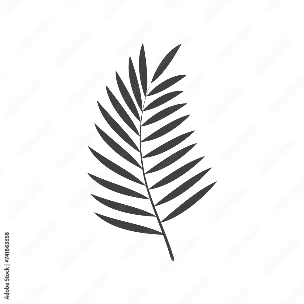 Palm leaves icon. Easter symbol. The art of minimalism.
