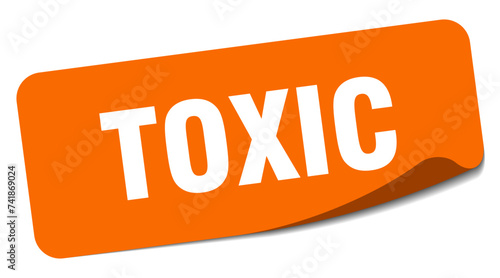 toxic sticker. toxic label