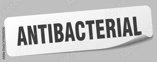 antibacterial sticker. antibacterial label