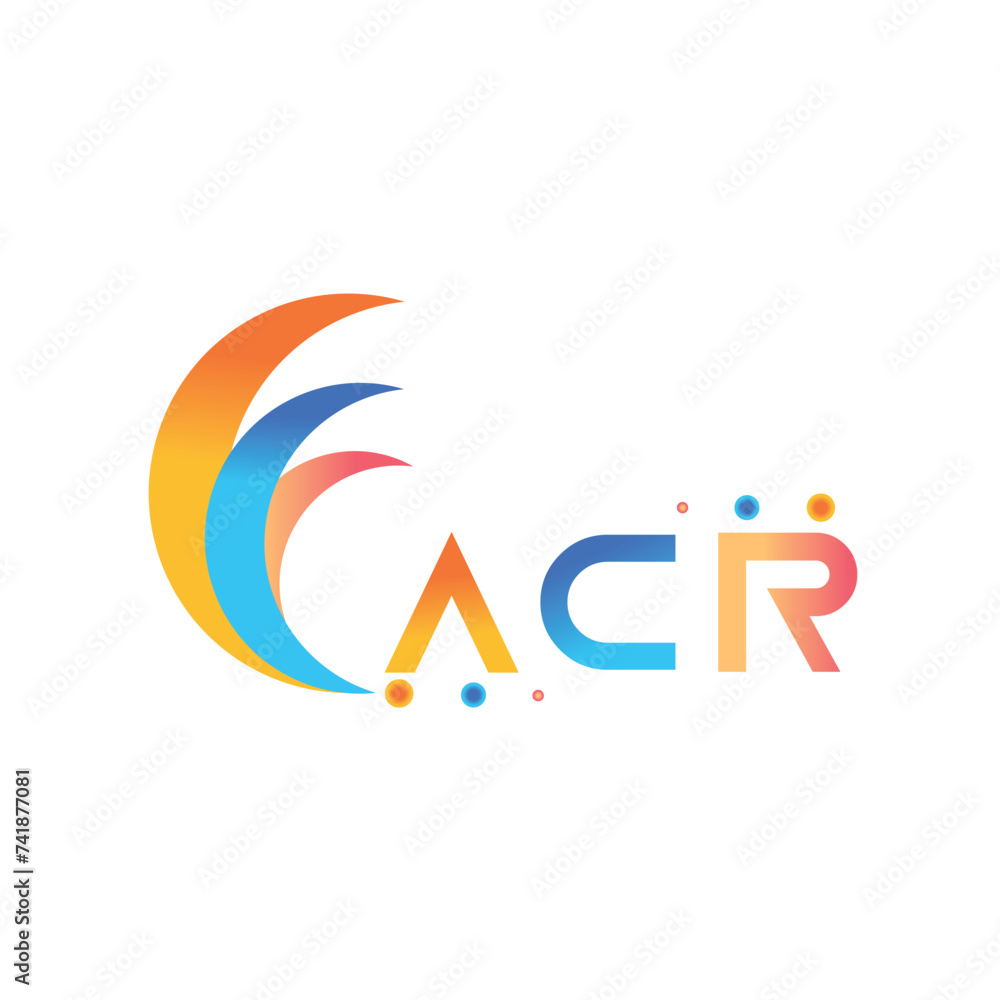 ACR letter technology logo design on white background. ACR creative initials letter business logo concept. ACR uppercase monogram logo and typography for technology, business and real estate brand.
