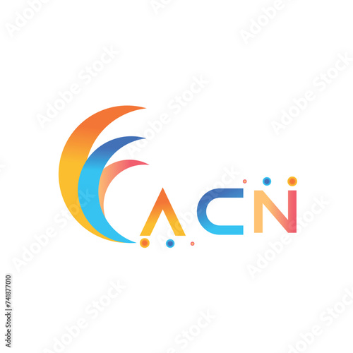 ACN letter technology logo design on white background. ACN creative initials letter business logo concept. ACN uppercase monogram logo and typography for technology, business and real estate brand.

