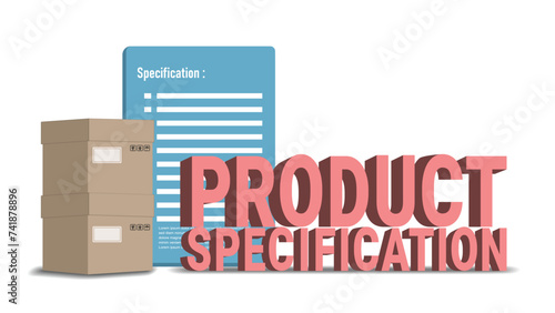Vector illustration of general Product specification concept. 