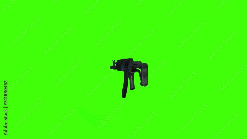 Vidéo Stock 3D rotating AK-103 Russian assault rifle designed by small ...