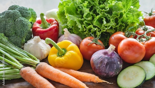organic vegetables sorted by color transparent background