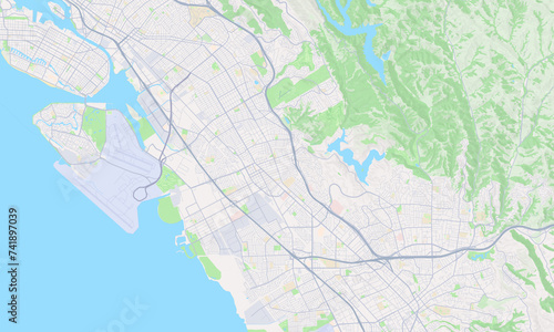 San Leandro California Map, Detailed Map of San Leandro California photo
