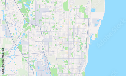 Waukegan Illinois Map, Detailed Map of Waukegan Illinois photo