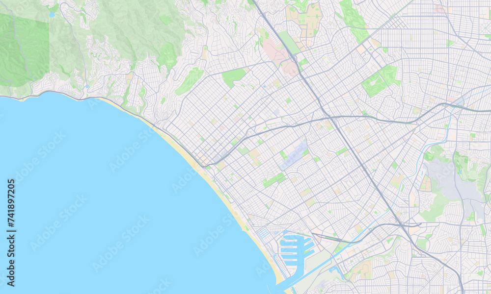 Santa Monica California Map, Detailed Map of Santa Monica California