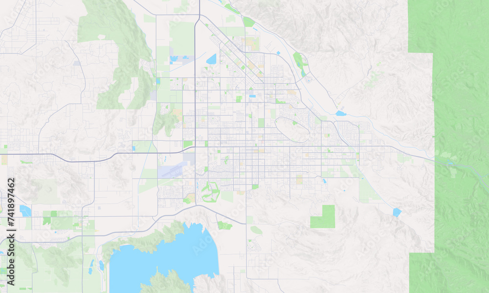 Hemet California Map, Detailed Map of Hemet California Stock