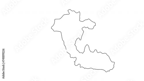 animated sketch of a map of Pereira in colombia photo