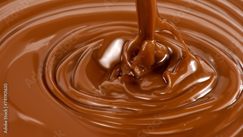 creamy brown chocolate drop surface