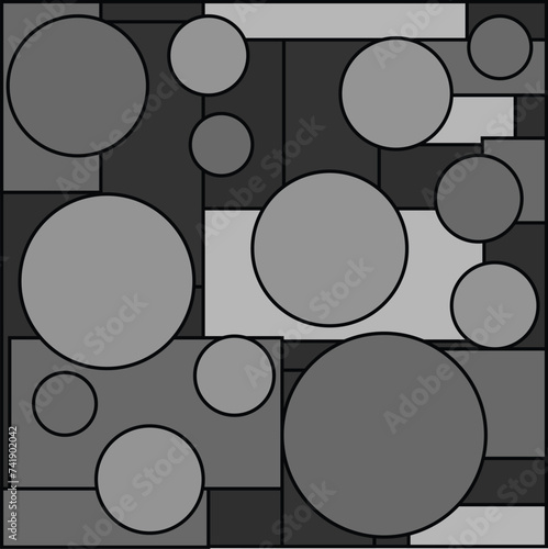 abstract black and white color illustration