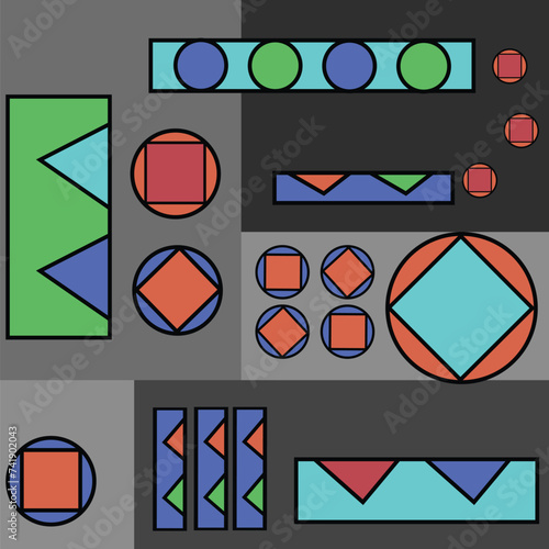 abstract illustration of colorful geometric figures
