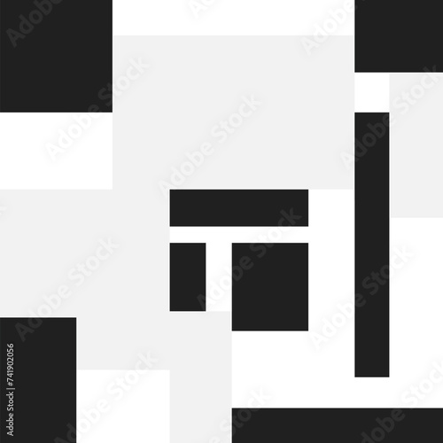 abstract black and white color illustration