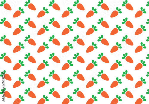 Patterned colorful background, Carrot designs, print, editable vector.