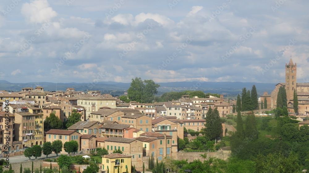Vista bellísima de Siena