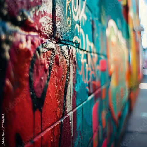 Vibrant Graffiti Art on Urban Street Wall