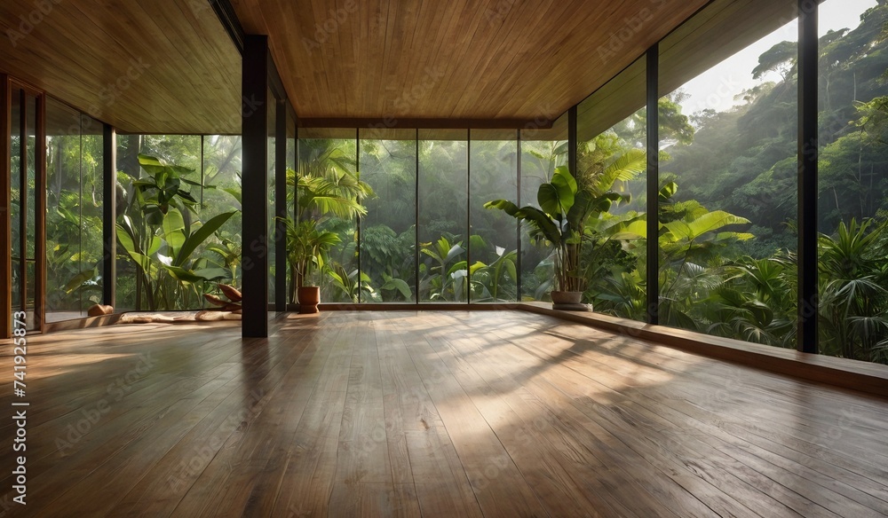Fototapeta premium A house in middle of the forest