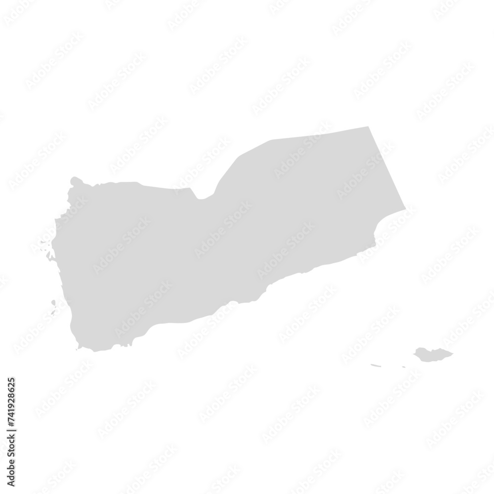 Yemen vector arabia map. Yemen map icon arab illustration
