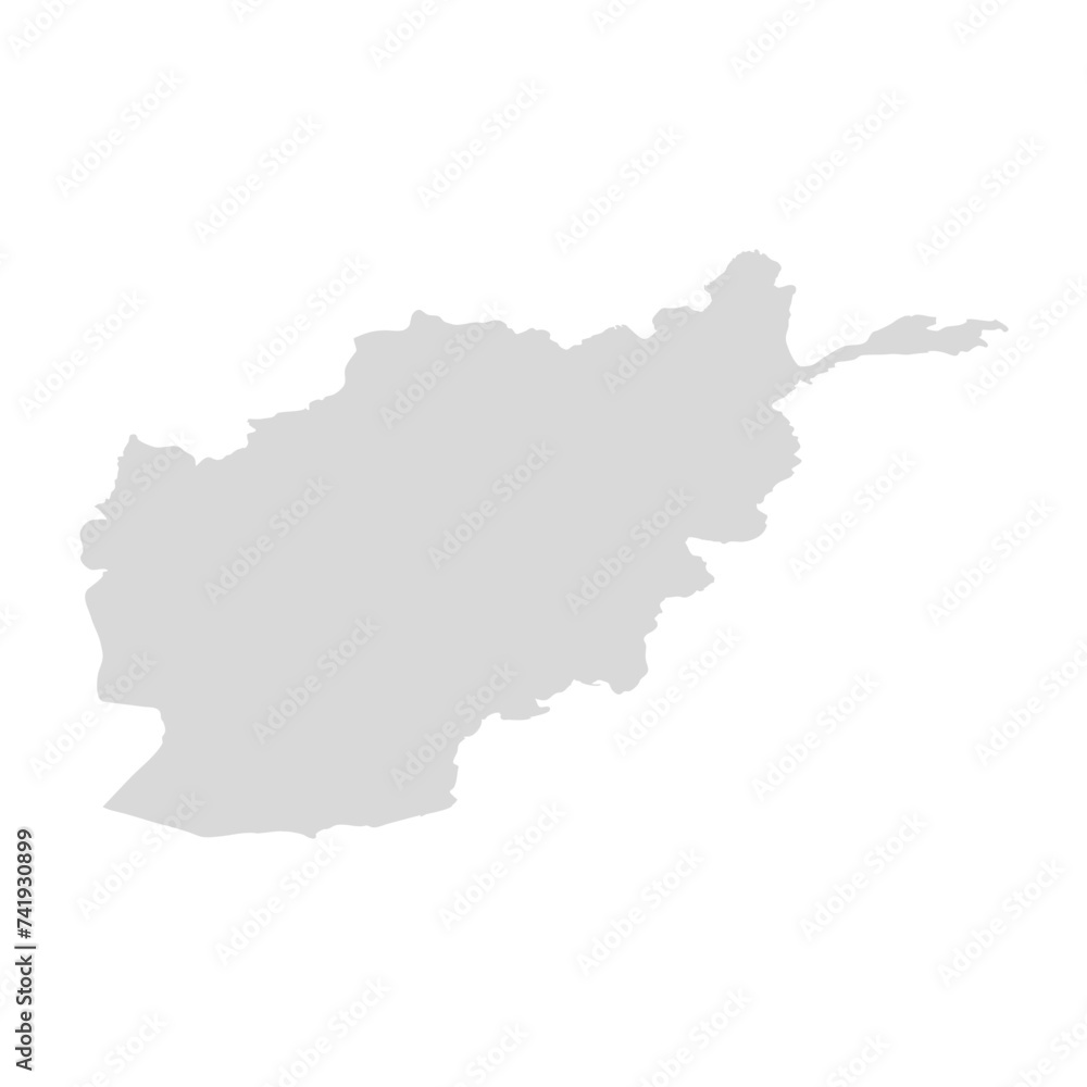 Afghanistan country vector map. Afghan land shape icon