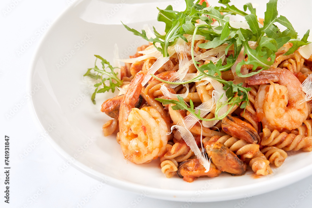 pasta with shrimps and sauce pasta with shrimps and sauce