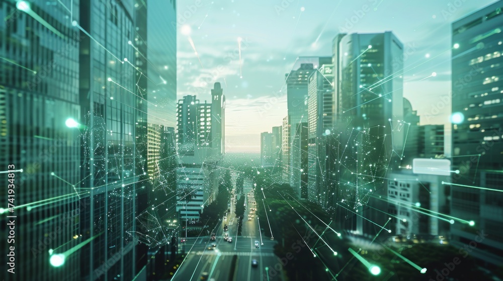 Business concept: doing business with technology Business concept: doing business with technology