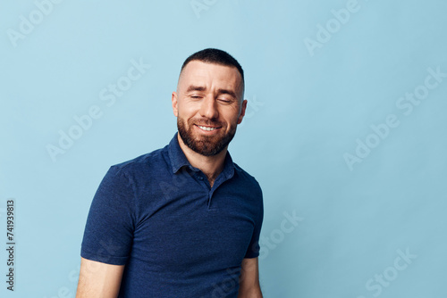 Person man isolated background confident guy studio portrait caucasian face man adult