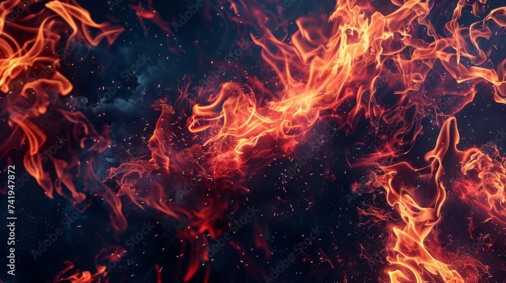 intense flames background generative ai intense flames background generative ai
