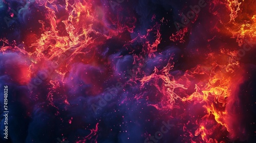 intense flames background generative ai
