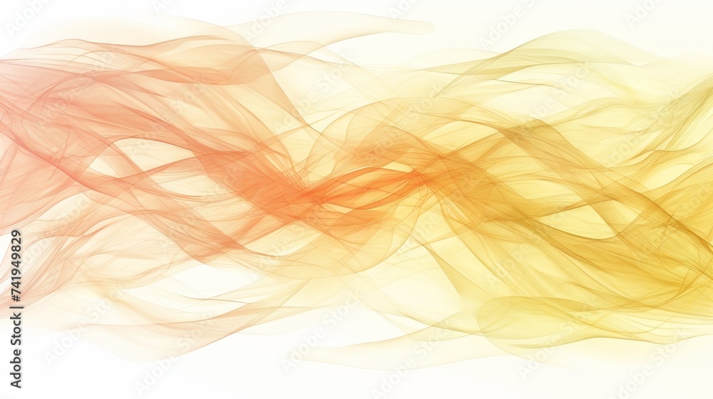 Whimsical shapes in pale lemon yellow and peach dancing on tranquil spring day background Whimsical shapes in pale lemon yellow and peach dancing on tranquil spring day background