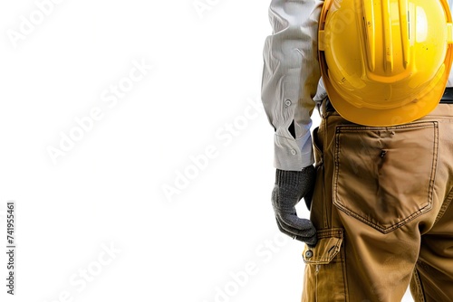 Construction Worker With Hard Hat and Safety Gear