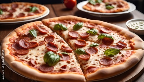 Delicious pizza, fast food, restaurant
