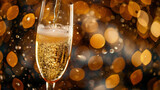  Fotografía publicitaria de botellas y copas de champagne durante una celebración elegante

