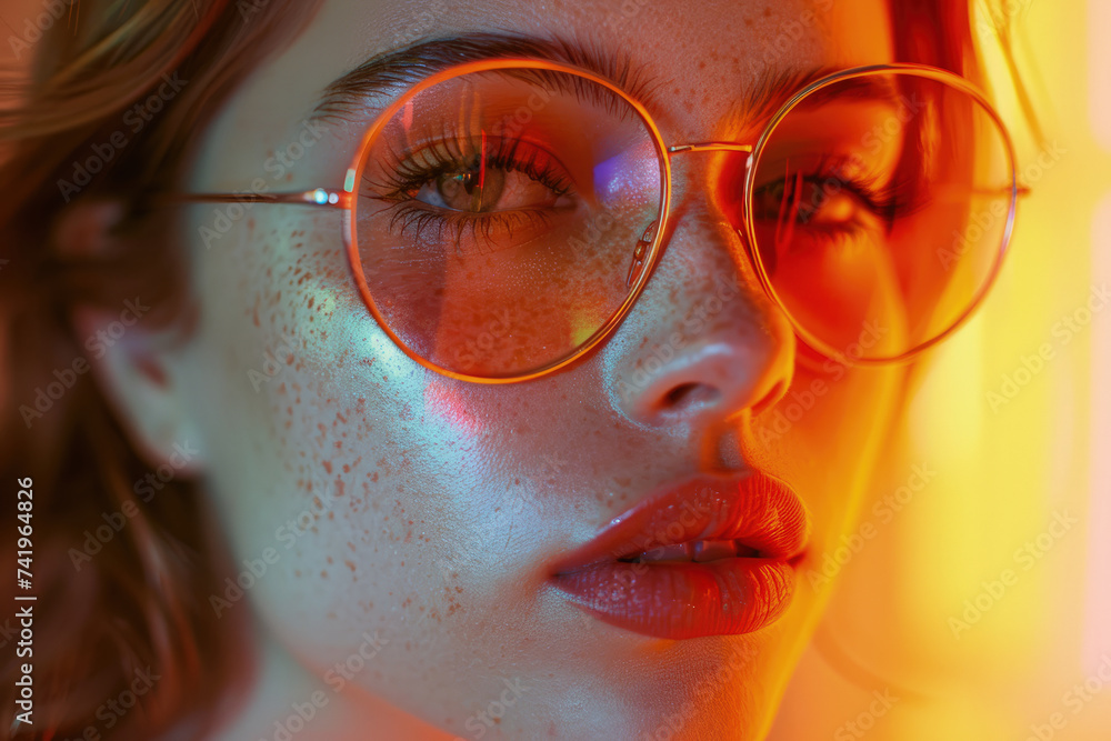 Fotografía de retrato de belleza de mujer joven