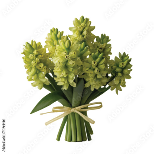 bouquet of hyacinth isolated on white 