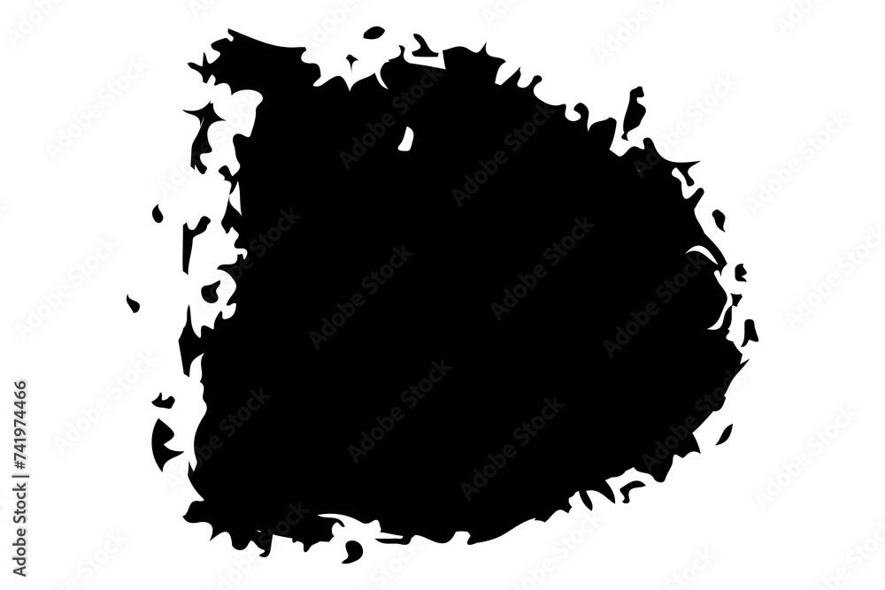 Ink splat overlaid by dots in black and white. Ink splat overlaid by dots in black and white.