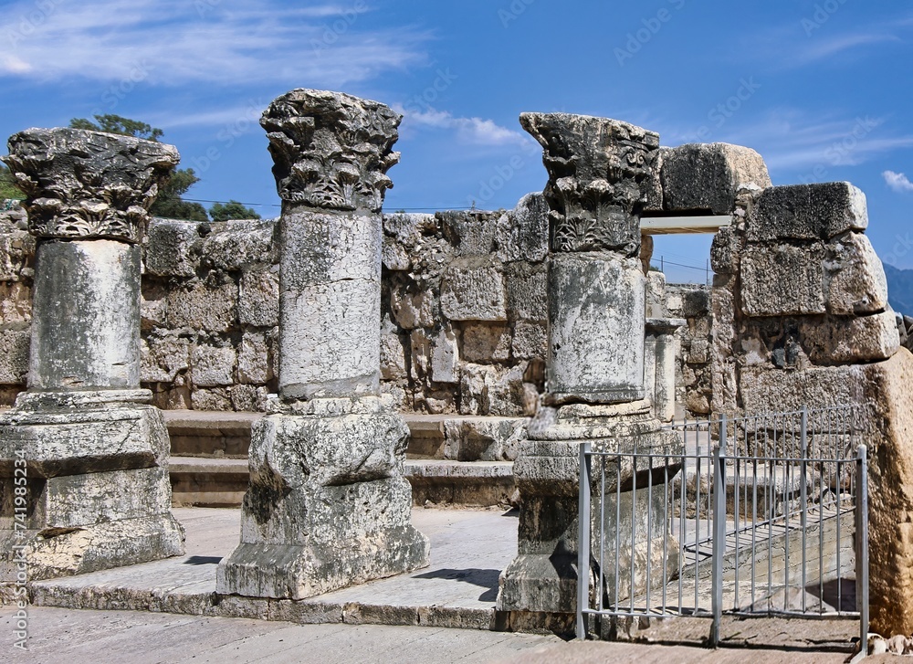 The ancient synagogue of Capernaum, (White Synagogue), is a Jewish temple from the 4th or 5th century AD. in Israel. It is the largest and grandest synagogue ever found in Israel since ancient times