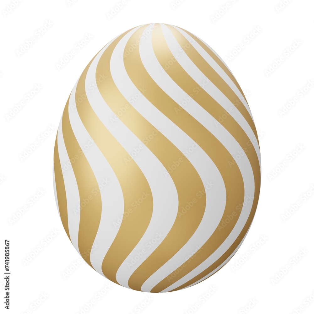 easter egg. 3d render illustration isolated on white background easter egg. 3d render illustration isolated on white background
