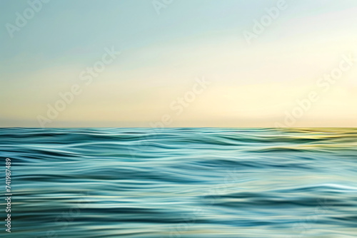 Serene ocean waves captured at sunset under a gradient sky © Sergio Lucci