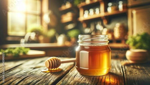 a jar of honey in the kitchen photo