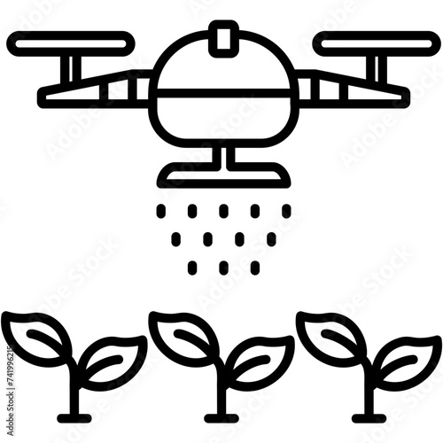 Agricultural Drone Icon