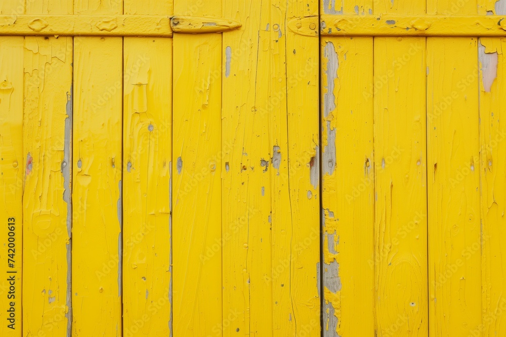 old yellow painted door