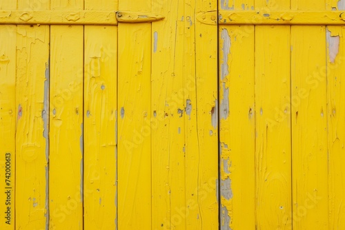 old yellow painted door © StockUp