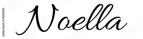 Noella - black color - name written - ideal for websites,, presentations, greetings, banners, cards,, t-shirt, sweatshirt, prints, cricut, silhouette, sublimation

