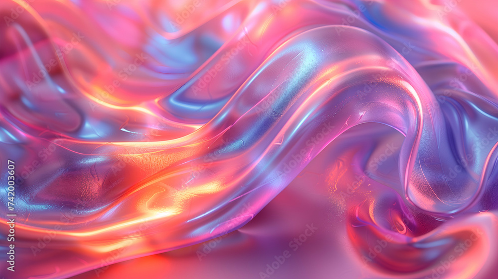 Fluid waves of color blend in an abstract, dreamlike texture