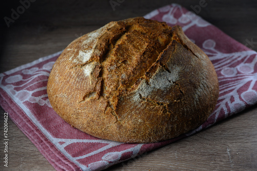 freshly prepared homemade bread on a wooden table 9 photo